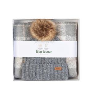 Barbour Saltburn Beanie & Tartan Scarf Gift Set